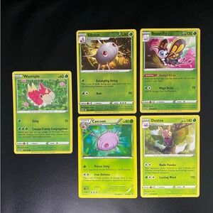 006/196 Wurmple 007/196 Silcoon 008/196 Beautifly 6/108 Cascoon 010/196 Dustox